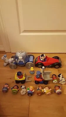 Buy Fisher Price Little People Disney 101 Dalmations Cruella Musical Car Figures Lot • 26£