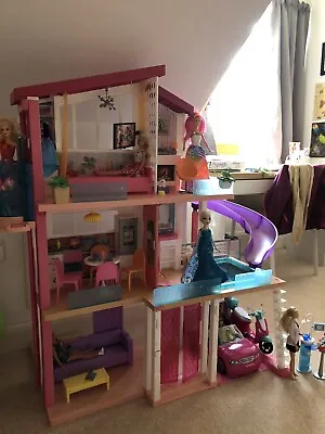 Buy Barbie Villa Including 13 Dolls And Accessories (hair Saloon, Dentist, Ambulance • 100£