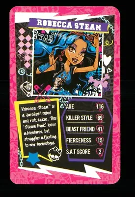 Buy 1 X Info Card Monster High Character Robecca Steam - R110 • 2.29£