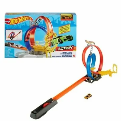 Buy Hot Wheels Action Energy Track Set Toy Playset + 1 CAR (10 Pieces) GND92 NEW • 23.99£