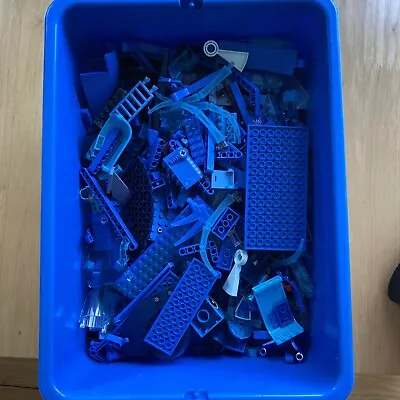 Buy LEGO 500g Bundle - Job Lot Of Bricks Plates Parts Pieces - Blue And Clear • 8.99£