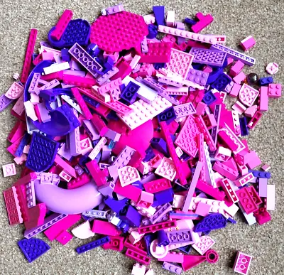 Buy 500g 1/2KG Pink + Purple Lego Genuine Mixed Bricks/Tiles, Parts Joblot Friends • 11.99£