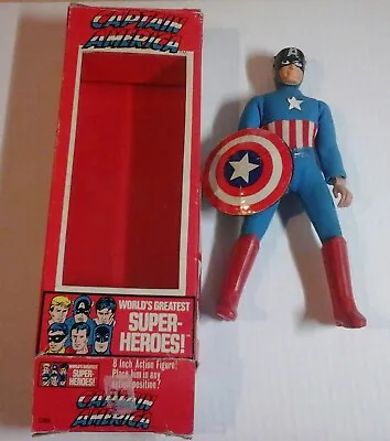 Buy CAPTAIN AMERICA Mego Superheroes 1304 Vintage Original 1972 Boxed Superheroes • 384.56£