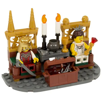 Buy King & Queen On Thrones | Castle Kingdoms Throne | Made With Genuine LEGO • 19.99£