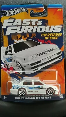 Buy New Hot Wheels Fast And Furious HW Decades Of Fast Volkswagen Jetta Mk3 • 8.03£