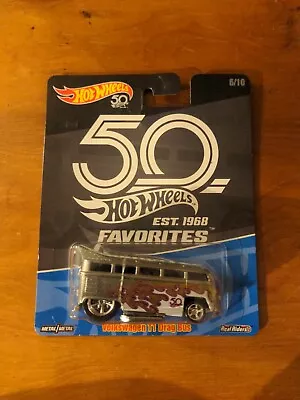 Buy Hot Wheels 50th Anniversary Favourites Volkswagen T1 Drag Bus Carded New Mattel  • 14.50£