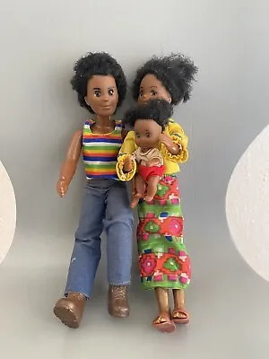 Buy Mattel African American Family 1973, Complete, Played. • 92.63£