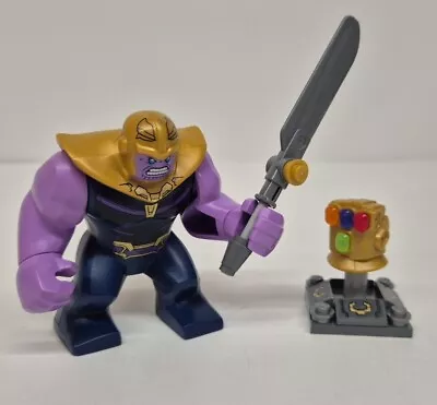 Buy LEGO Marvel Superhero's Thanos Minifigure Sh504 / Bigfig W Infinity Gauntlet • 34.99£