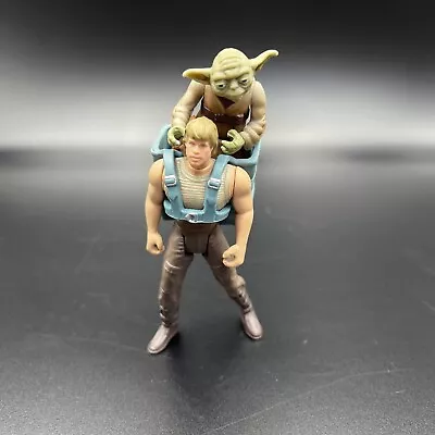 Buy Vintage Star Wars Kenner 3.75  Luke Skywalker With Yoda In Backpack Figure 1995 • 9.95£