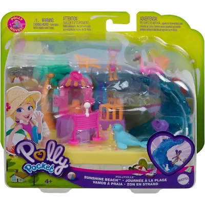Buy Polly Pocket Pollyville Sunshine Beach Playset New KidsToy (Box Damaged) • 8.99£