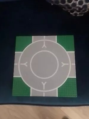 Buy Vintage Lego 10” X 10” Base Plate Roundabout Road Pattern • 5.99£