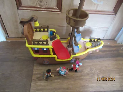 Buy Imaginext Disney 2011 Jake & The Neverland Sounds Pirate Ship Captain Hook Smeet • 32.99£
