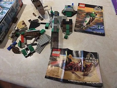 Buy Star Wars Lego Slave 1 7144 (box&ins)and Desert Skiff7104 Being Sold Together!! • 85£