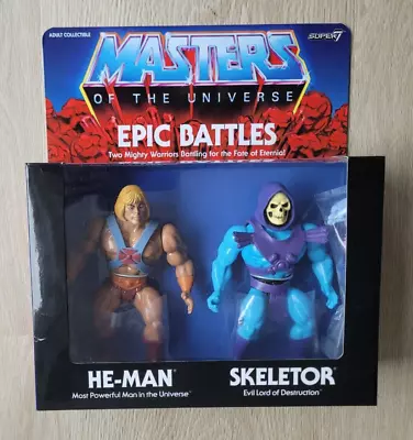 Buy Super7 MOTU Masters Of The Universe He-Man Skeletor Exclusive 2 Pack Epic Battle • 342.36£