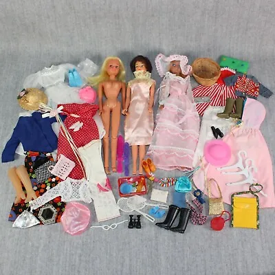 Buy VINTAGE CLONE BARBIE FASHION DOLLS 1970s Clothes Outfits Accessories Lot • 82.17£