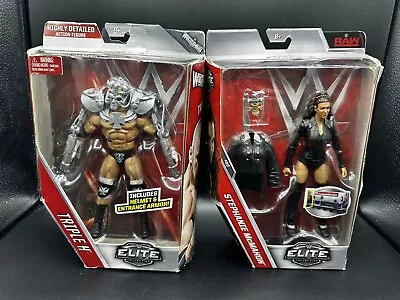 Buy Mattel WWE Wrestling Elite Triple H HHH & Stephanie McMahon Toy Play Figures • 39.99£