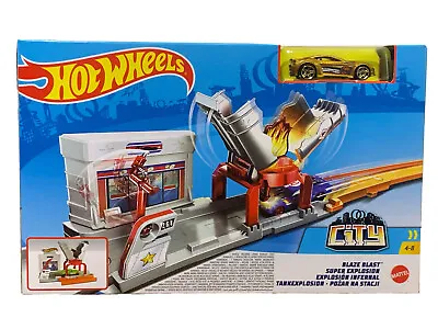 Buy Hot Wheels Blaze Blast City Fold-out Play Set New Kids Childrens Mattel • 14.99£