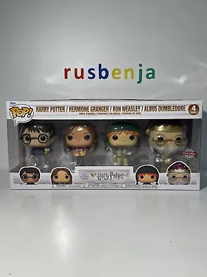 Buy Funko Pop! Movies Harry Potter Hermione Ron Weasley Albus Dumbledore 4 Pack • 20.99£