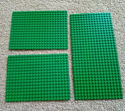 Buy Lego Castle Lot Parts For Set 6080 Vintage Green Base Boards X3 Spare Parts • 17.50£