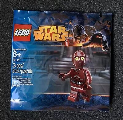 Buy LEGO 5002122 Star Wars TC-4 Minifigure New SEALED  Polybag 2014 Red C3PO • 14.99£