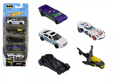 Buy Dc Batman Hot Wheels 5 Car Pack Joker Harley Quinn Batmobile Etc • 11.95£