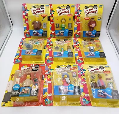 Buy Lot Of 9x The Simpsons Intelli-Tronic Action Figure In Original Packaging / Playmates Toys 2001 • 154.65£