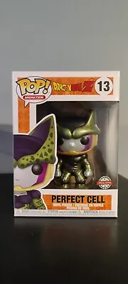 Buy Perfect Cell #13 Metallic Dragon Ball Z Funko Pop And Tee M W Protector • 25£