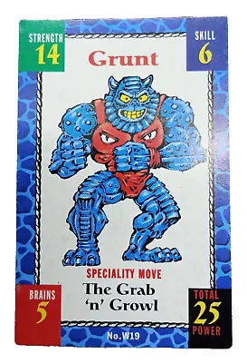 Buy Monster In My Pocket Wrestlers Grapple Card 19 Grunt 4 • 1.99£