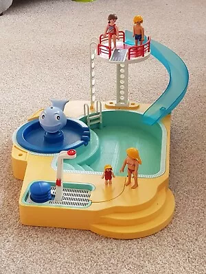 Buy Playmobil 5433 BOXED SWIMMING POOL WITH SLIDE / WORKING SHOWER / WHALE FOUNTAIN • 40£