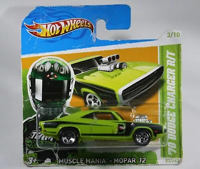 Buy Hot Wheels 70 Dodge Charger R/T In Green From Muscle Mania - Series Ref V5386 • 2.99£