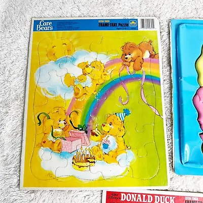 Buy VTG 80s Lot 3 My Little Pony Donald Duck Care Bears Golden Frame-Tray Puzzles • 23.92£