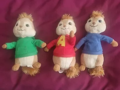 Buy The Chipmunks TY Beanie Babies X 3 Soft Pluch Toys • 11£