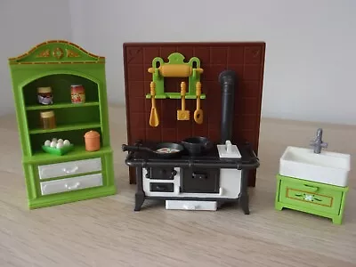 Buy Playmobil Victorian Mansion Dolls House Kitchen Furniture Set  [2BT1] • 7.99£