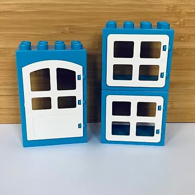 Buy Lego Duplo Door And Windows  Medium Blue And White • 4.95£
