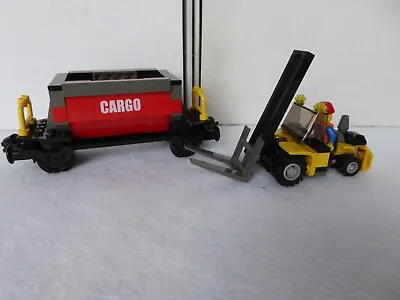 Buy 1  Lego 9v Cargo Wagon With Tipping Sides + Forklift From Set 4512 VGC Free P&P • 19.99£