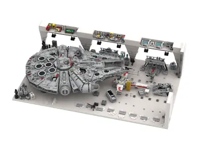 Buy LEGO Star Wars MOC - Hoth Hangar With UCS Millennium Falcon, Minifigures & LED. • 4,282.40£