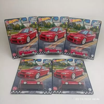 Buy 5pcs Hot Wheels Premium 2023 Boulevard #79 Mitsubishi Lancer Evolution Vi Red • 105.30£