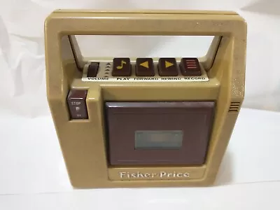 Buy Vintage Fisher-Price Brown Cassette Tape Player Recorder 1980 FULLY WORKING F14 • 49.95£