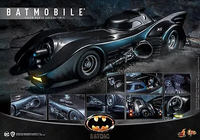 Buy In Hand! New Hot Toys MMS694 Batman (1989) Batmobile 1/6 Collectible Figure Toy • 800£