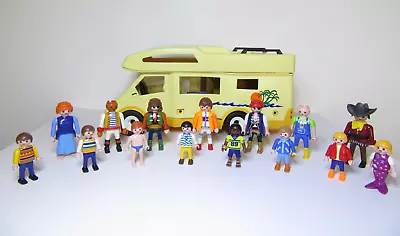 Buy Playmobil Camper Van Motor Home & 15 Figures Pirates People Cowboy Toy Bundle • 14.99£