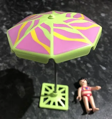 Buy Playmobil Swimming Pool Accessories As Picture Sun Umbrella And Girl See Descrip • 3.99£