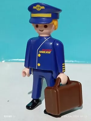 Buy Playmobil Figure Plane Commander Flight Pilot Airport Terminal 4310 • 5.53£