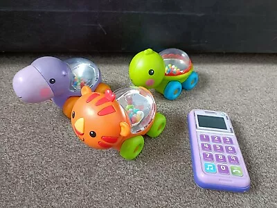Buy Fisher Price ToysPoppity Pop Turtle Tiger Hippo And Leapfrog Mobile Phone Toy  • 3.99£