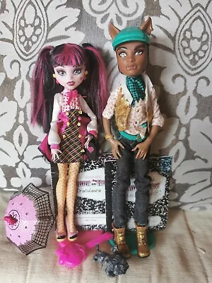 Buy Monster High Dolls Draculaura And Clawd Wolf Forbitten Love School Complete  • 159.04£