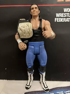 Buy WWF WWE Bret Hitman Hart Mattel W/ Tag Team Belt Classic Elite 80s Hasbro • 8£