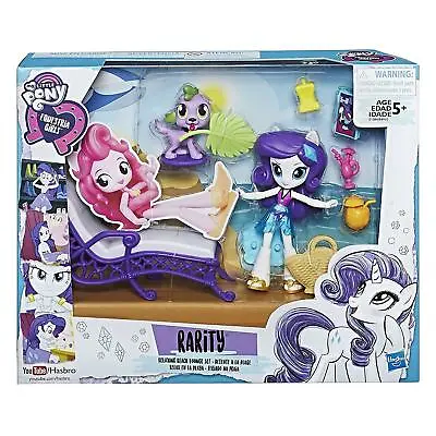 Buy My Little Pony E1084 Equestria Girls Rarity Relaxing Beach Lounge Doll Playset • 9.99£