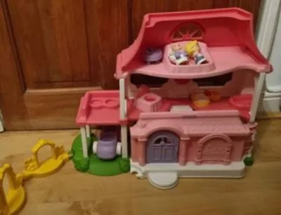 Buy Vintage Fisher Price House With Car, Fence & 2 Figures • 15£