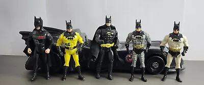 Buy 5 X Vintage 1989-1990s Batman Action Figures And Batmobile, Michael Keaton. • 45.98£