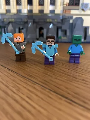 Buy 3 X LEGO Minecraft Minifigures - Steve, Alex & Zombie • 0.99£