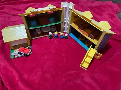 Buy Vintage Fisher Price Play Family House With Furniture And Figures-Carry & Play. • 25£